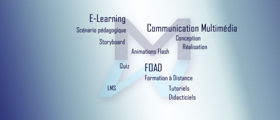 Communication multimédia, E-Learning, FOAD, scénario pédagogique, storyboard, LMS, tutoriel, didacticiel, conception, réalisation, animation Flash
